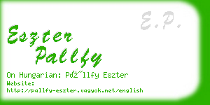 eszter pallfy business card